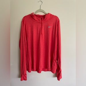 Nike Running Dri-Fit 1/2 Zip- 2X- Heathered Coral